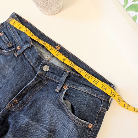 7 For All Mankind Blue Bootcut Jeans 28 - Picture 6 of 11
